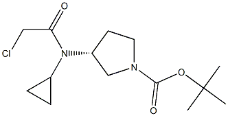 (R)-3-[(2-Chloro-acetyl)-cyclopropyl-aMino]-pyrrolidine-1-carboxylic acid tert-butyl ester Structure