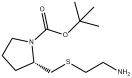 (S)-2-(2-AMino-ethylsulfanylMethyl)-pyrrolidine-1-carboxylic acid tert-butyl ester 구조식 이미지