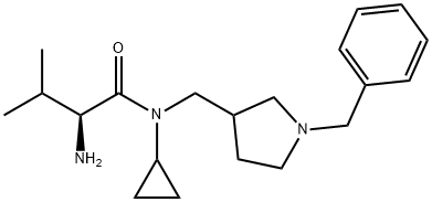 (S)-2-AMino-N-(1-benzyl-pyrrolidin-3-ylMethyl)-N-cyclopropyl-3-Methyl-butyraMide 구조식 이미지