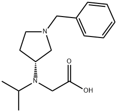 [((R)-1-Benzyl-pyrrolidin-3-yl)-isopropyl-aMino]-acetic acid 구조식 이미지