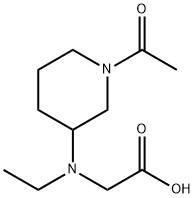 [(1-Acetyl-piperidin-3-yl)-ethyl-aMino]-acetic acid 구조식 이미지