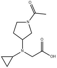 [(1-Acetyl-pyrrolidin-3-yl)-cyclopropyl-aMino]-acetic acid 구조식 이미지