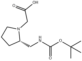 [(S)-2-(tert-ButoxycarbonylaMino-Methyl)-pyrrolidin-1-yl]-acetic acid 구조식 이미지