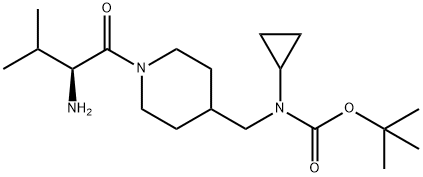 [1-((S)-2-AMino-3-Methyl-butyryl)-piperidin-4-ylMethyl]-cyclopropyl-carbaMic acid tert-butyl ester 구조식 이미지