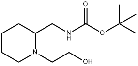 [1-(2-Hydroxy-ethyl)-piperidin-2-ylMethyl]-carbaMic acid tert-butyl ester 구조식 이미지