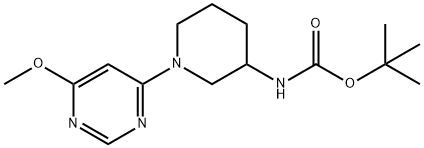 [1-(6-Methoxy-pyriMidin-4-yl)-piperidin-3-yl]-carbaMic acid tert-butyl ester Structure