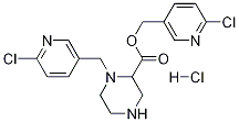 1-(6-Chloro-pyridin-3-ylMethyl)-piperazine-2-carboxylic acid 6-chloro-pyridin-3-ylMethyl ester hydrochloride 구조식 이미지