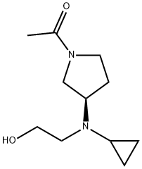 1-{(R)-3-[Cyclopropyl-(2-hydroxy-ethyl)-aMino]-pyrrolidin-1-yl}-ethanone Structure