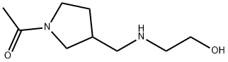 1-{3-[(2-Hydroxy-ethylaMino)-Methyl]-pyrrolidin-1-yl}-ethanone 구조식 이미지