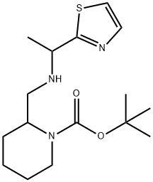 2-[(1-Thiazol-2-yl-ethylaMino)-Methyl]-piperidine-1-carboxylic acid tert-butyl ester Structure