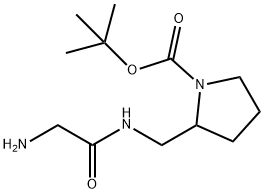 2-[(2-AMino-acetylaMino)-Methyl]-pyrrolidine-1-carboxylic acid tert-butyl ester 구조식 이미지