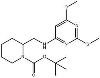 2-[(6-Methoxy-2-Methylsulfanyl-pyriMidin-4-ylaMino)-Methyl]-piperidine-1-carboxylic acid tert-butyl ester Structure