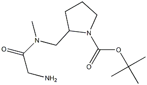 2-{[(2-AMino-acetyl)-Methyl-aMino]-Methyl}-pyrrolidine-1-carboxylic acid tert-butyl ester 구조식 이미지