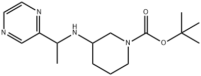 3-(1-Pyrazin-2-yl-ethylaMino)-piperidine-1-carboxylic acid tert-butyl ester Structure