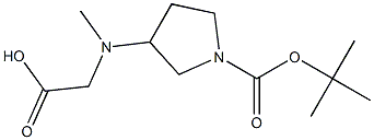 3-(카르복시메틸-메틸-아미노)-피롤리딘-1-카르복실산tert-부틸에스테르 구조식 이미지