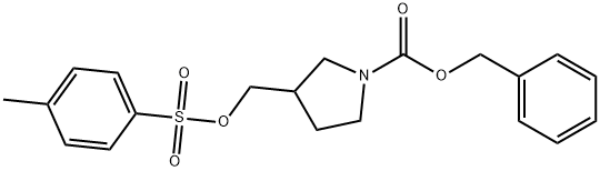 3-(톨루엔-4-술포닐옥시메틸)-피롤리딘-1-카르복실산벤질에스테르 구조식 이미지