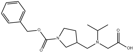 3-[(CarboxyMethyl-isopropyl-aMino)-Methyl]-pyrrolidine-1-carboxylic acid benzyl ester Structure