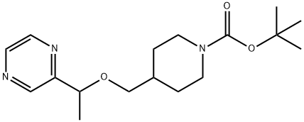 4-(1-Pyrazin-2-yl-ethoxyMethyl)-piperidine-1-carboxylic acid tert-butyl ester Structure