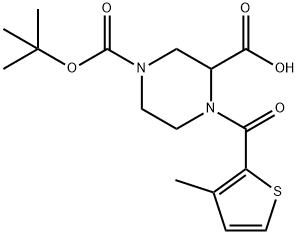4-(3-메틸-티오펜-2-카르보닐)-피페라진-1,3-디카르복실산1-tert-부틸에스테르 구조식 이미지