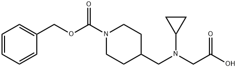 4-[(CarboxyMethyl-cyclopropyl-aMino)-Methyl]-piperidine-1-carboxylic acid benzyl ester 구조식 이미지