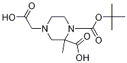 4-CarboxyMethyl-piperazine-1,2-dicarboxylic acid 1-tert-butyl ester 2-Methyl ester 구조식 이미지