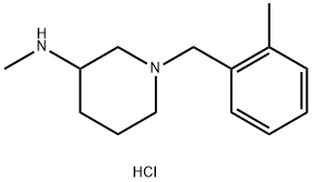 메틸-[1-(2-메틸-벤질)-피페리딘-3-일]-아민염산염 구조식 이미지