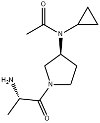 N-[(S)-1-((S)-2-AMino-propionyl)-pyrrolidin-3-yl]-N-cyclopropyl-acetaMide Structure