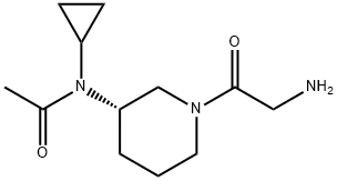 N-[(S)-1-(2-AMino-acetyl)-piperidin-3-yl]-N-cyclopropyl-acetaMide 구조식 이미지