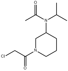 N-[1-(2-Chloro-acetyl)-piperidin-3-yl]-N-isopropyl-acetaMide 구조식 이미지