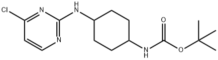 [4-(4-Chloro-pyrimidin-2-ylamino)-cyclohexyl]-carbamic acid tert-butyl ester 구조식 이미지