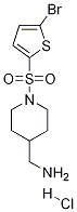 C-[1-(5-Bromo-thiophene-2-sulfonyl)-piperidin-4-yl]-methylamine hydrochloride Structure