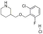 3-(2-Chloro-6-fluoro-benzyloxymethyl)-piperidine hydrochloride 구조식 이미지