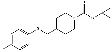 4-(4-Fluoro-phenylsulfanylmethyl)-piperidine-1-carboxylic acid tert-butyl ester Structure