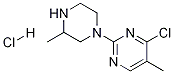 4-Chloro-5-methyl-2-(3-methyl-piperazin-1-yl)-pyrimidine hydrochloride Structure