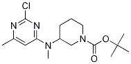 3-[(2-Chloro-6-methyl-pyrimidin-4-yl)-methyl-amino]-piperidine-1-carboxylic acid tert-butyl ester Structure