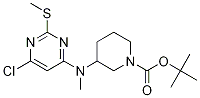 3-[(6-Chloro-2-methylsulfanyl-pyrimidin-4-yl)-methyl-amino]-piperidine-1-carboxylic acid tert-butyl ester Structure