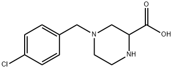 4-(4-Chloro-benzyl)-piperazine-2-carboxylic acid Structure