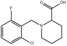 1-(2-Chloro-6-fluoro-benzyl)-piperidine-2-carboxylic acid 구조식 이미지