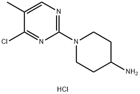 1-(4-Chloro-5-methyl-pyrimidin-2-yl)-piperidin-4-ylamine hydrochloride Structure