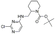 2-[(2-Chloro-pyrimidin-4-ylamino)-methyl]-piperidine-1-carboxylic acid tert-butyl ester 구조식 이미지