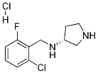 (2-Chloro-6-fluoro-benzyl)-(R)-pyrrolidin-3-yl-amine hydrochloride Structure