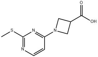 1-(2-Methylsulfanyl-pyrimidin-4-yl)-azetidine-3-carboxylic acid Structure