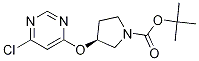 (S)-3-(6-Chloro-pyrimidin-4-yloxy)-pyrrolidine-1-carboxylic acid tert-butyl ester Structure