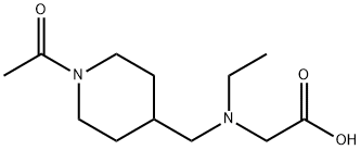 [(1-Acetyl-piperidin-4-ylMethyl)-ethyl-aMino]-acetic acid Structure
