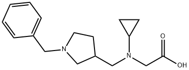 [(1-Benzyl-pyrrolidin-3-ylMethyl)-cyclopropyl-aMino]-acetic acid 구조식 이미지