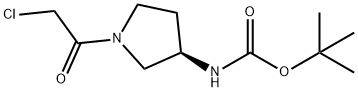 [(R)-1-(2-Chloro-acetyl)-pyrrolidin-3-yl]-carbaMic acid tert-butyl ester Structure