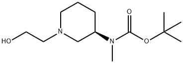 [(R)-1-(2-Hydroxy-ethyl)-piperidin-3-yl]-Methyl-carbaMic acid tert-butyl ester 구조식 이미지