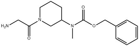 [1-(2-AMino-acetyl)-piperidin-3-ylMethyl]-carbaMic acid benzyl ester 구조식 이미지