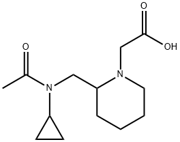 {2-[(Acetyl-cyclopropyl-aMino)-Methyl]-piperidin-1-yl}-acetic acid 구조식 이미지