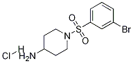 1-(3-BroMo-benzenesulfonyl)-piperidin-4-ylaMine hydrochloride Structure
